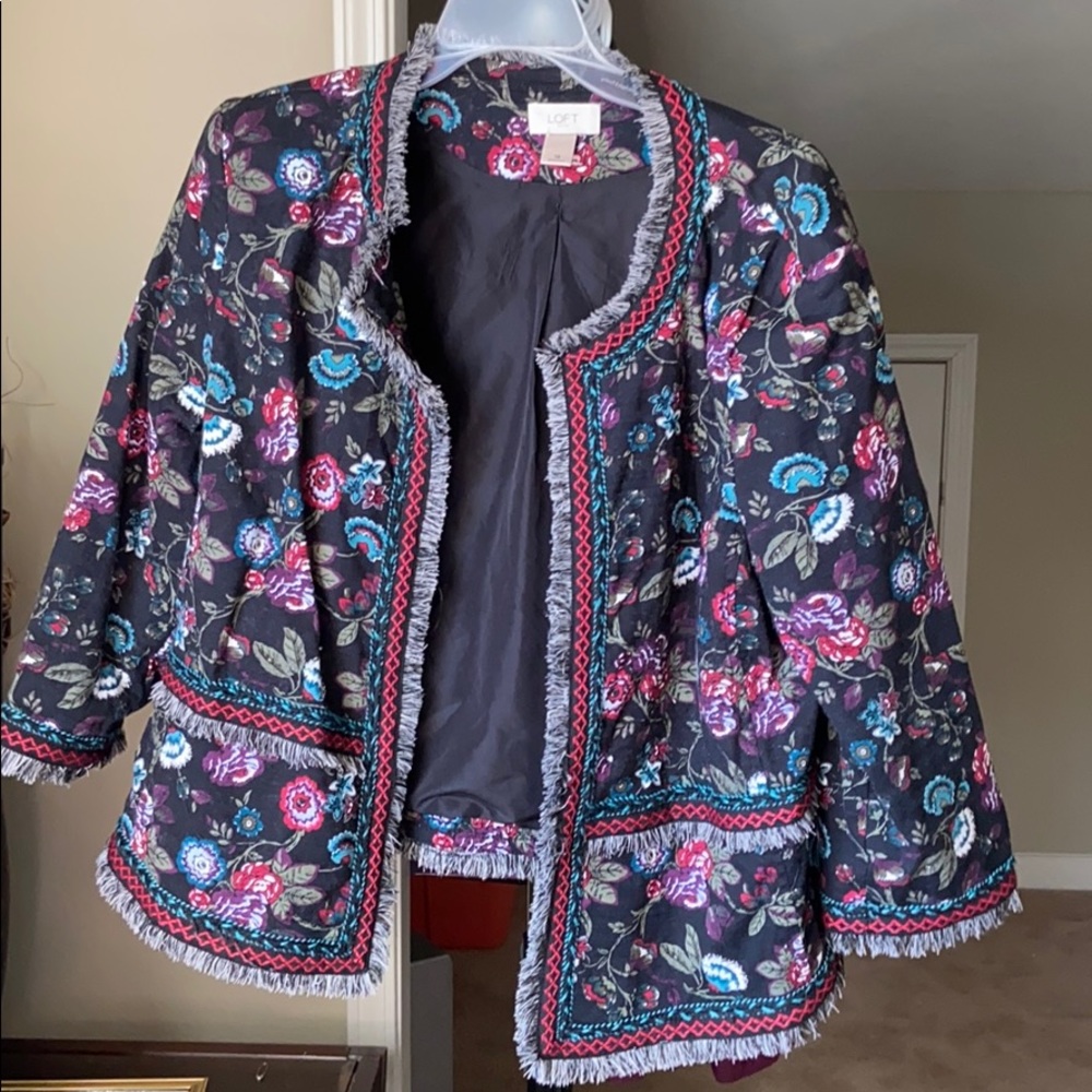 Loft Floral print blazer